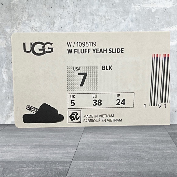 NWT NIB UGG: Fluff Yeah Slide in Black - Picture 5 of 7